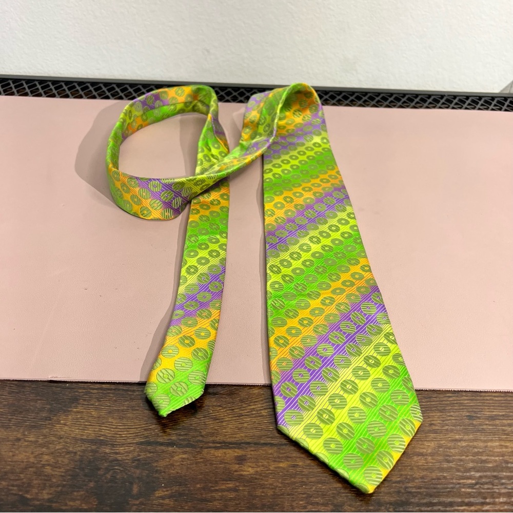 Bruno Conte by Don Jonathan Green/ Purple Mardi Gras Tie 100% Microfiber